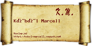 Köböl Marcell névjegykártya